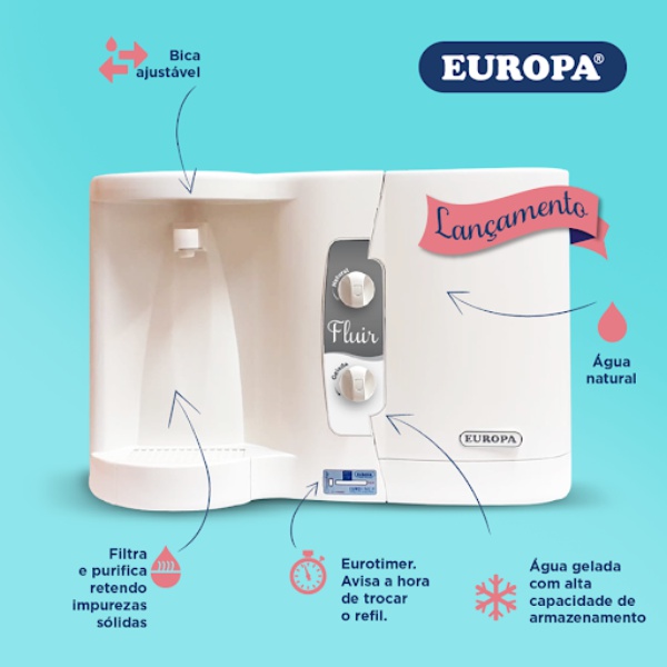 Purificador Europa Fluir Lançamento